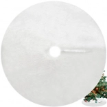 Tapis textile de Noël pour sapin 90 cm blanc