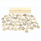 La magie du bois décorations de Noël en boîte 48 pièces