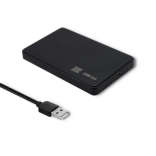 Boîtier de disque dur externe 2,5'' SATA3 USB 2.0 noir