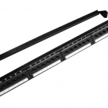 Panneau de brassage 24 ports 1U 19'' Cat.6 avec gestion des câbles, noir