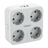 Adaptateur de prise Tessan avec ports USB-C et USB-A