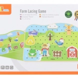 Jeu d’enfilage en bois Ferme – VIGA