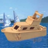 Woodcraft puzzle 3D en bois Yacht