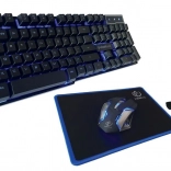 Set gaming REBELTEC SHERMAN – clavier, souris, tapis et casque