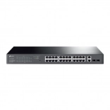 Commutateur PoE+ intelligent gigabit 24× PoE+, 2× RJ45 uplink et 2× SFP – TP-Link