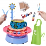 ensemble potier pour enfants avec argile et peintures