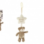 Ourson en peluche avec étoile – boîte à musique suspendue pour lit bébé et poussette, 36 cm