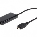 Adaptateur MHL micro USB vers HDMI avec alimentation USB, 16 cm