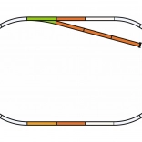 Piko set de voies B avec voie en impasse et ballast H0