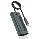 Hub USB‑C 7× USB 3.2 Gen 2 avec écran et alimentation 36 W