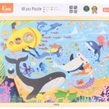 Puzzle en bois Vie marine 48 pièces