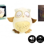 Doudou en peluche hibou avec projecteur et berceuses