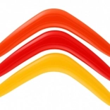 Boomerang en plastique 28 cm – 3 couleurs