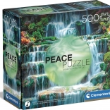 Puzzle 500 pièces CLEMENTONI Peace Collection – Cascade The Flow