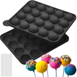 Moule en silicone pour cuire/congeler des cookies, gâteaux et sucettes