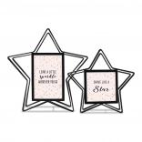 Set de 2 cadres 10x10 et 10x15 Stella noir