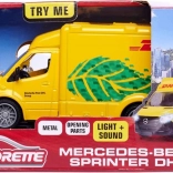 Modèle en métal de fourgonnette MERCEDES-BENZ DHL Majorette Grand 12,5 cm avec lumières et sons