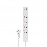 Multiprise Savio avec quatre prises et ports USB
