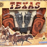 Set cowboy Gonher – 2 revolvers en métal avec étuis pour capsules 8 coups