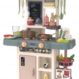 Cuisine enfant avec éclairage LED, sons et générateur de vapeur