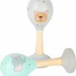small foot Boules de rumba en bois ensemble Pastel, 2 pcs