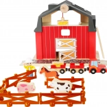 Ferme en bois avec accessoires pour enfants