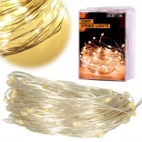 Guirlande LED décorative à fil 5 m, 50 LED – Blanc chaud