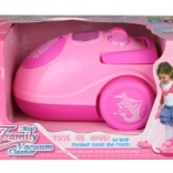 Aspirateur jouet rose pour enfants à piles