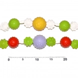 Chaîne de poussette fleurs et boules